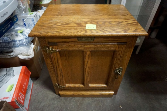 White Clad Simmons Hardware St. Louis, Mo. Wooden Cabinet
