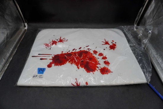 Blood Spatter Footprint Bath Mat