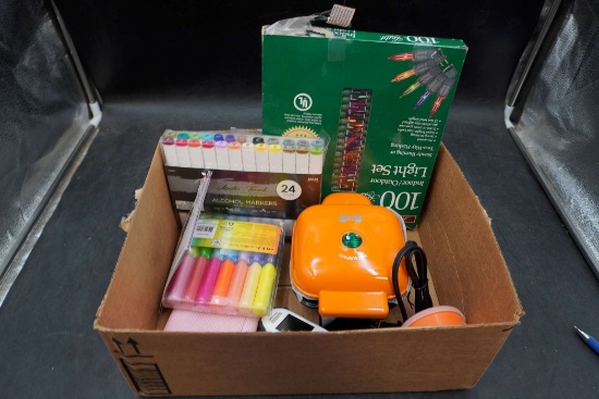 Multi-Colored Christmas Lights, Markers, Dog Bone Treat Maker & Wallet