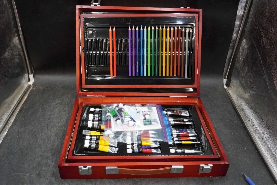 Wooden Art Supply Case