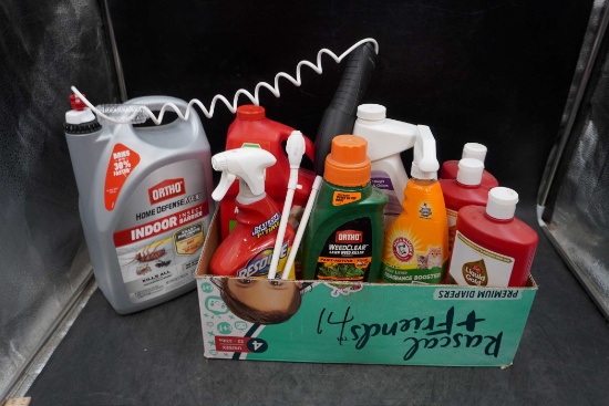 Bug Spray, Carpet Cleaner, Weed Killer, Wood Polish