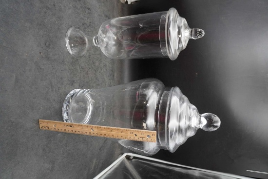 2 - Tall Glass Canisters