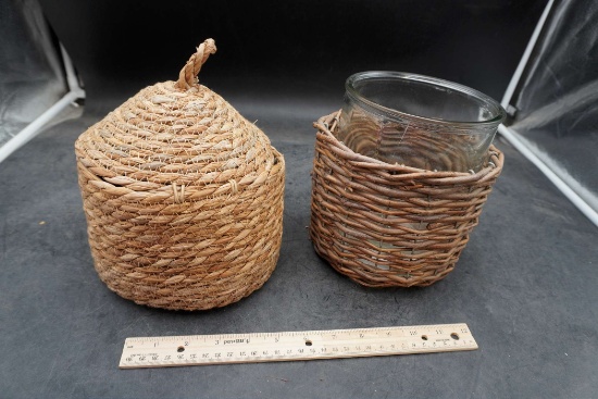 2 Baskets & 1 Has A Glass Insert