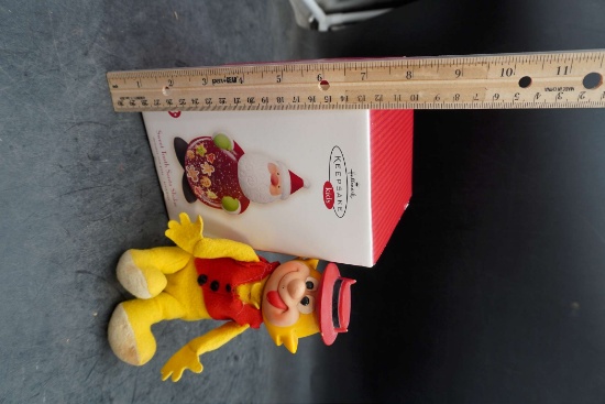 Keepsake Sweet Took Santa Shaker & Cat Stuffie