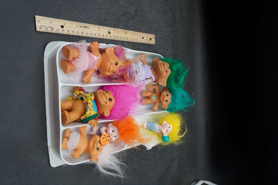 White Container W/ Troll Dolls