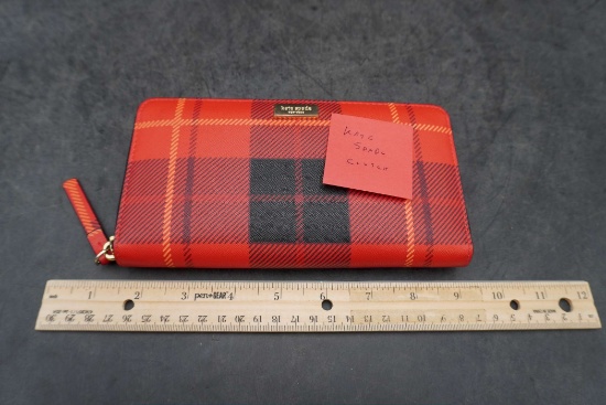 Kate Spade Red Plaid Clutch (Not Authenticated)