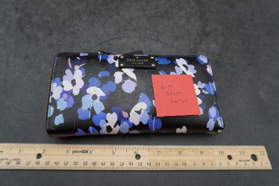 Kate Spade Blue Floral Clutch (Not Authenticated)