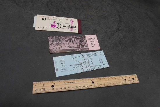 Collectible Tickets - Disneyland, Zoofari & San Diego Zoo