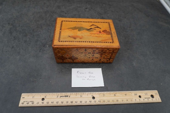Puzzle Box W/ Scottie Dogs On Bottom
