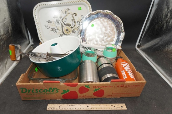 Cups, Glasses, Bundt Pan, Mixer, Tray & Casserole Dish