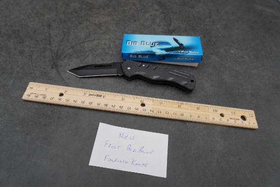 New Frost Big Blue Folding Knife