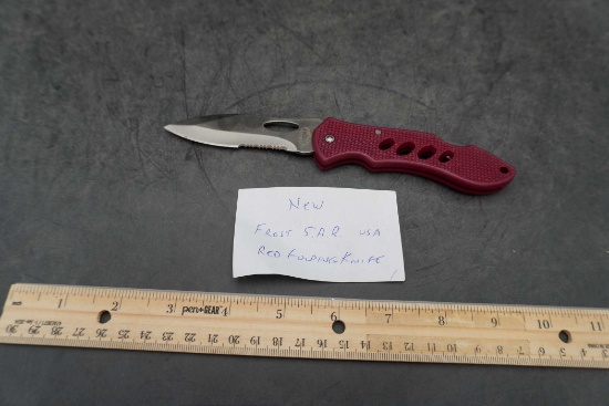 New Frost S.A.R. U.S.A. Red Folding Knife