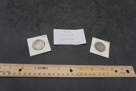 2 Kennedy Half Dollars - 1974 & 1974 D