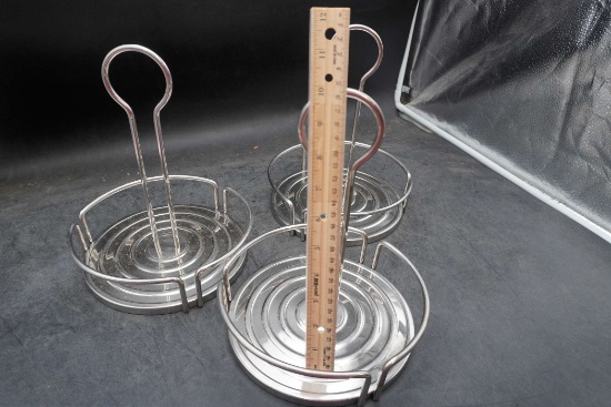 3 - Metal Condiment Caddies