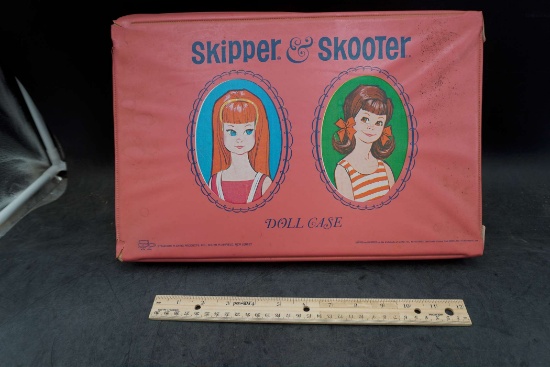 1965 Skipper & Skooter Doll Case W/ Dolls And Accessories