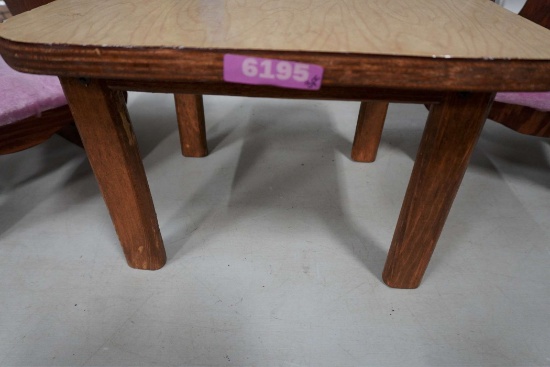 Doll Wooden Table & 2 Wooden Chairs