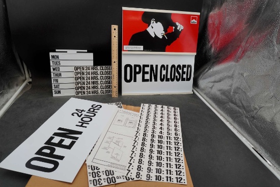Marlboro Open/Closed Sign, Open Sign, Times & Dates