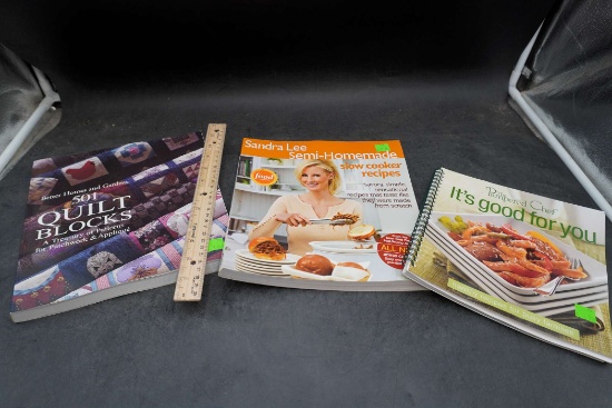 3 Books - Quilts & Cookbooks