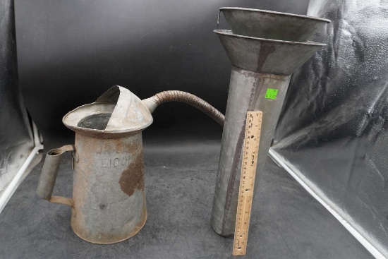 Oil Can & 2 Metal Decorative Wall Decor Pieces