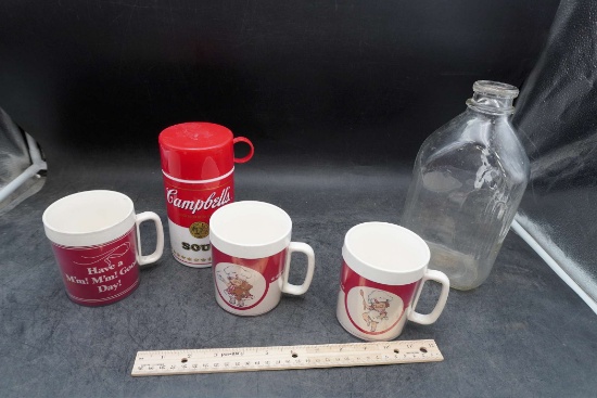 Campbell'S Soup Mugs, Thermos & Glass Jug