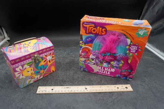 Tweety Bird Box & Trolls Hair Puzzle
