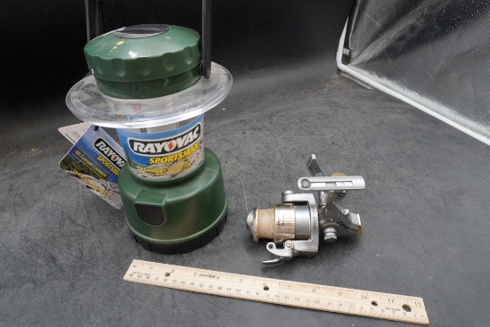 Rayovac Sportsman Camper Lantern & Shakespeare Long Cast Reel