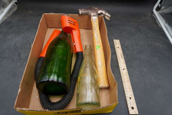 Hammer, Glass Bottles, Black & Decker Snake Light