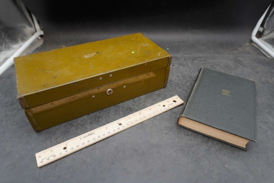 Metal Lock Box & The Beautiful Lady His Own People (Book)