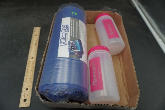 Pillow Pad & 2 Avera Water Bottles
