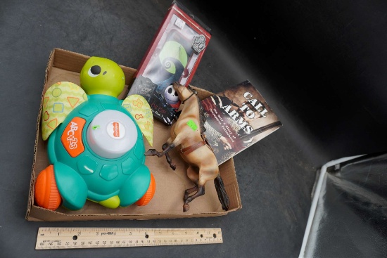 Fisher-Price Abc Turtle, Toy Horse, Phone Case & Call To Arms Vhs Tape