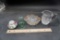 Shaker, Glass Bell, Bowl & Glass Creamer