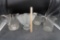3 Glass Pitchers & Hobnail Vase