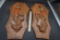 2 - Working Man & Woman Wall Plaques (One Is Broken On The Top Part)