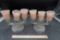 Set Of 2 - Glass 3 Candle Candelabra
