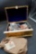 Trinket Box W/ Mini Jute Bags, Lighters, Watches, Bone & Antler Necklace?
