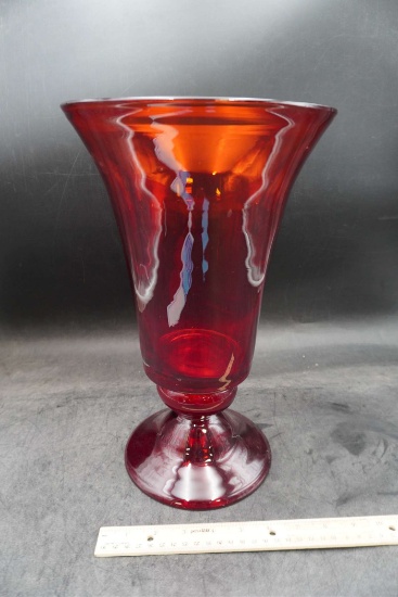 Red Glass Vase