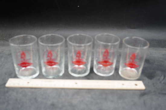 5 Grain Belt Beer Glasses