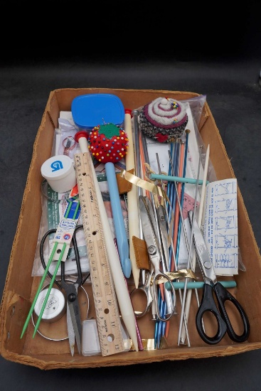 Scissors, Assorted Needles & Patterns