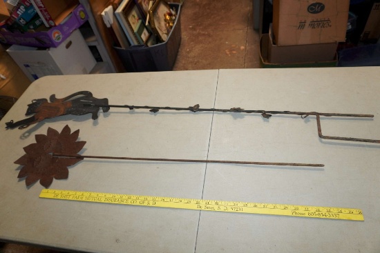 2 Yard Stakes - Cat & Flower
