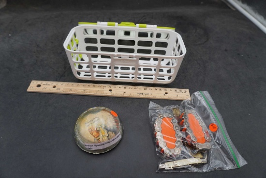Dishwasher Caddy, Antique Pipestone Indian Head Paper Weight, Pocket Watches & Lighters