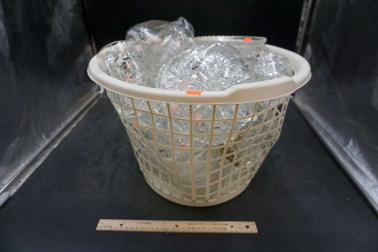 Laundry Basket W/ Glassware