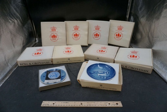 Bing & Grondahl Plates (9) & Norwegian Plate