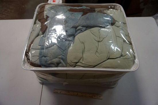 Green & Blue Comforter In Bag