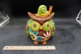 Owl W/ Slug Figurine (Small Chip On Back)