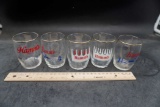 5 Hamm'S Beer Glasses