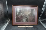 Framed Jesus Sitting W/ Guy Picture