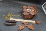 Wooden Cuckoo Clock (Some Small Chips)