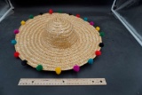 Sombrero W/ Colorful Puffs