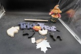 Trick Or Treat Sign, Harvest Scarecrow Bucket & Grateful Hanging Leaf