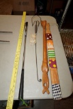 Iron Cord Holder, Back Scratchers (2) & Metal Tool